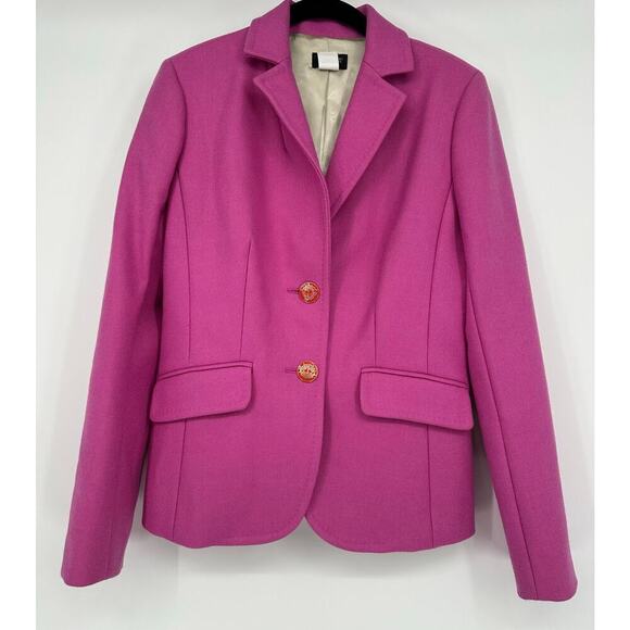 J. Crew Wool Blazer Ouvrier Des Ports Size 6 Pink - Picture 1 of 7